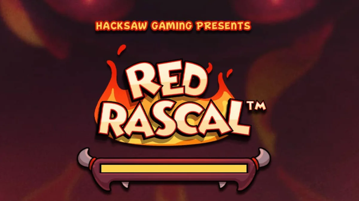 Interface do jogo Red Rascal com símbolos temáticos e elementos de circo sombrio